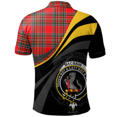 Macbain Tartan Polo Shirt - Royal Coat Of Arms Style