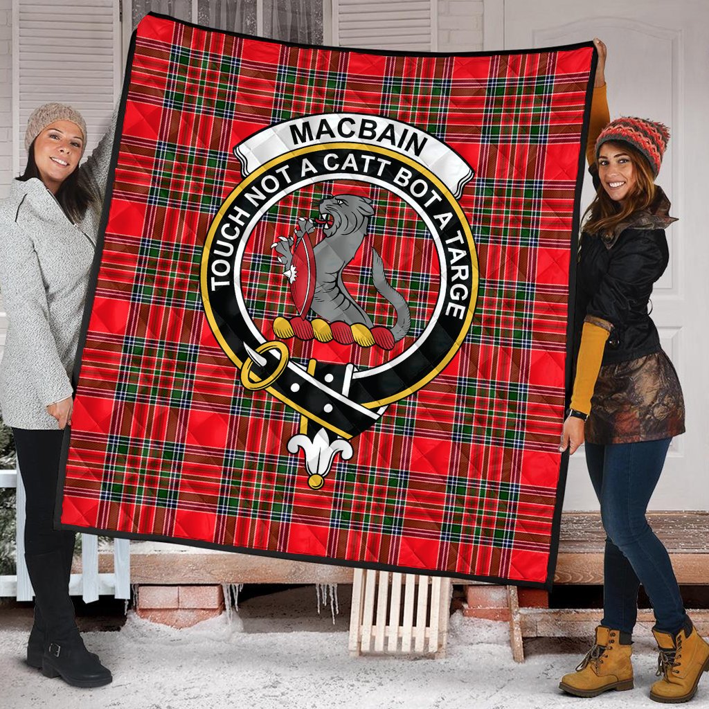 Macbain Tartan Crest Quilt