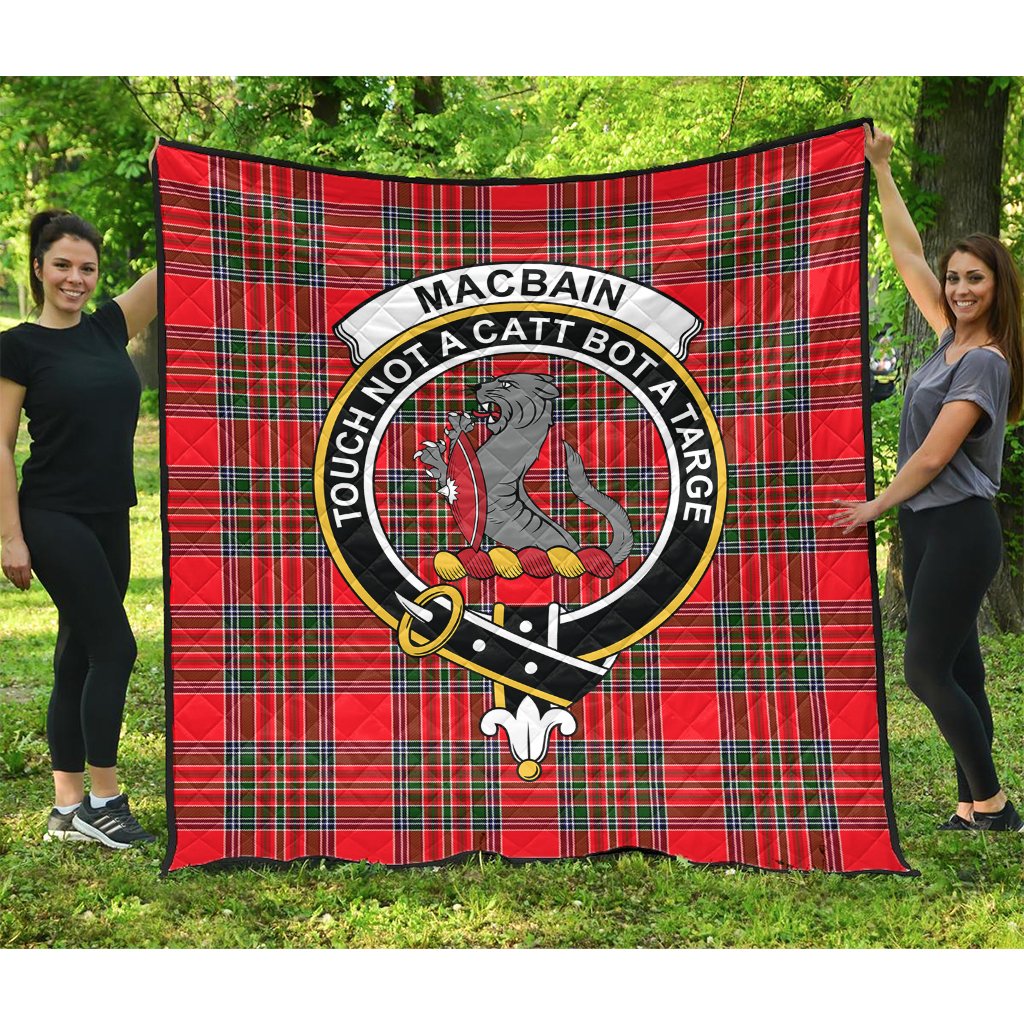 Macbain Tartan Crest Quilt