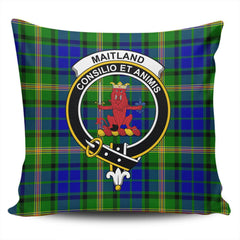 Scottish Maitland Tartan Crest Pillow Cover - Tartan Cushion Cover