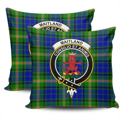 Scottish Maitland Tartan Crest Pillow Cover - Tartan Cushion Cover