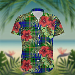 Maitland Tartan Hawaiian Shirt Hibiscus, Coconut, Parrot, Pineapple - Tropical Garden Shirt