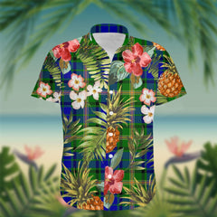 Maitland Tartan Hawaiian Shirt Hibiscus, Coconut, Parrot, Pineapple - Tropical Garden Shirt