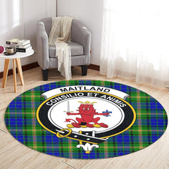 Maitland Tartan Crest Round Rug