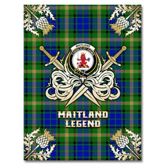 Maitland Tartan Gold Courage Symbol Blanket