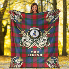 Mar Tartan Gold Courage Symbol Blanket