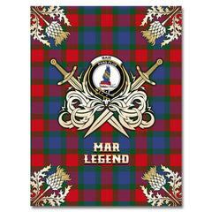 Mar Tartan Gold Courage Symbol Blanket