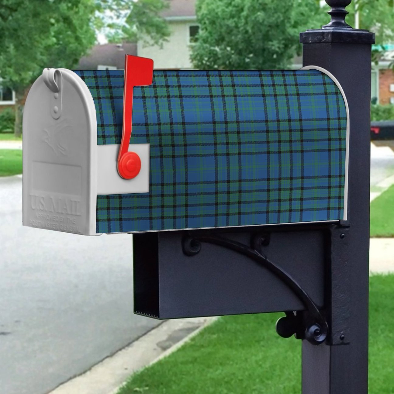 Matheson Hunting Ancient Tartan Crest Mailbox