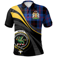 Maule Tartan Polo Shirt - Royal Coat Of Arms Style