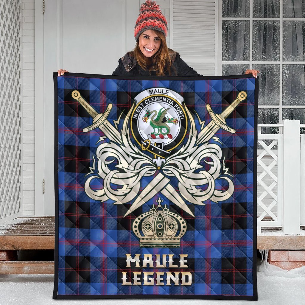 Maule Tartan Crest Legend Gold Royal Premium Quilt