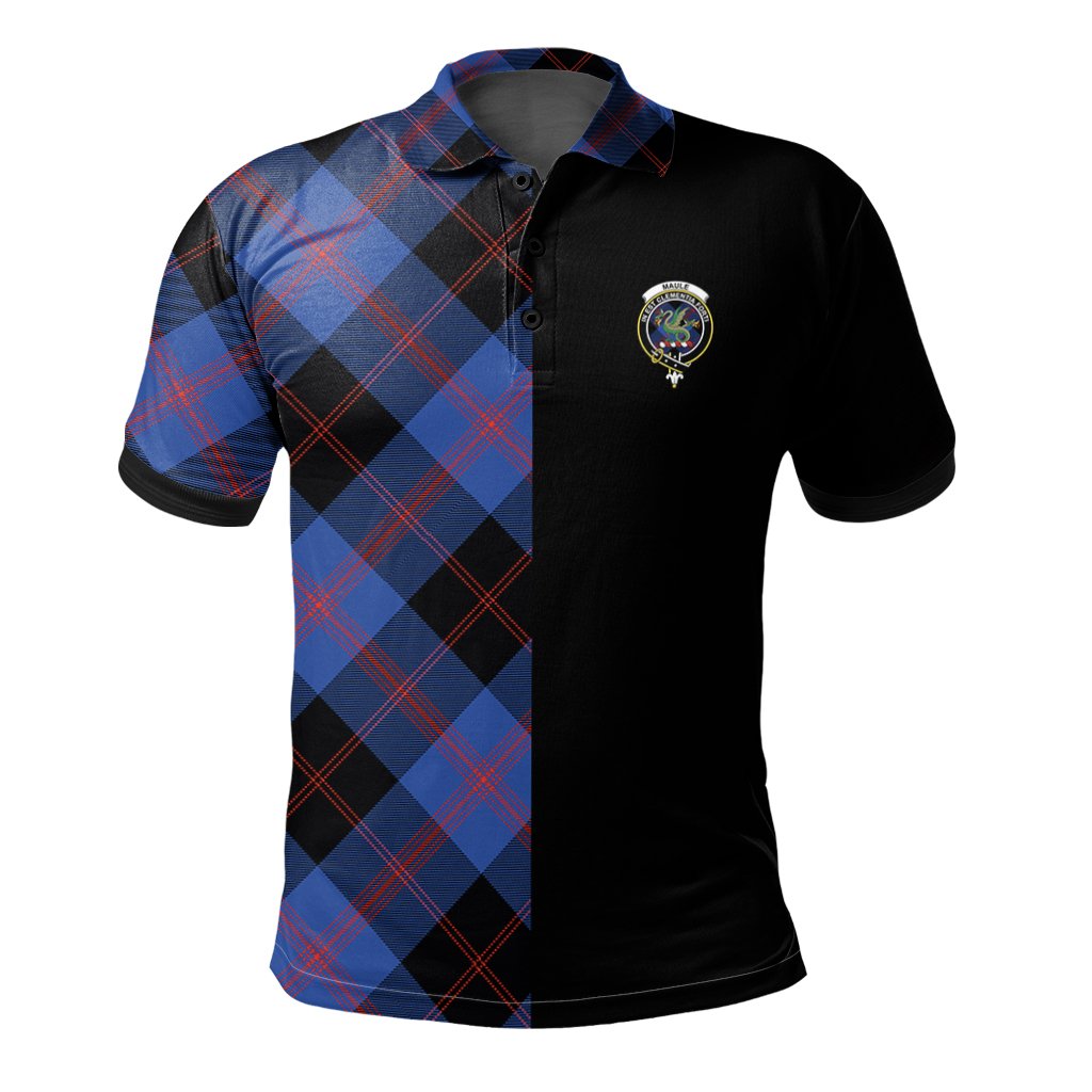 Maule Tartan Polo Shirt Half of Me - Cross Style