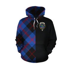 Maule Tartan Hoodie Half of Me - Cross Style