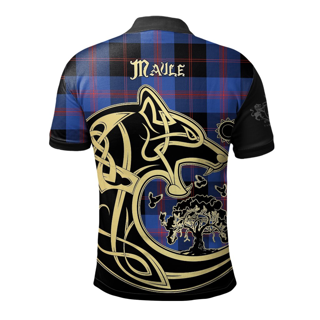 Maule Tartan Polo Shirt Viking Wolf