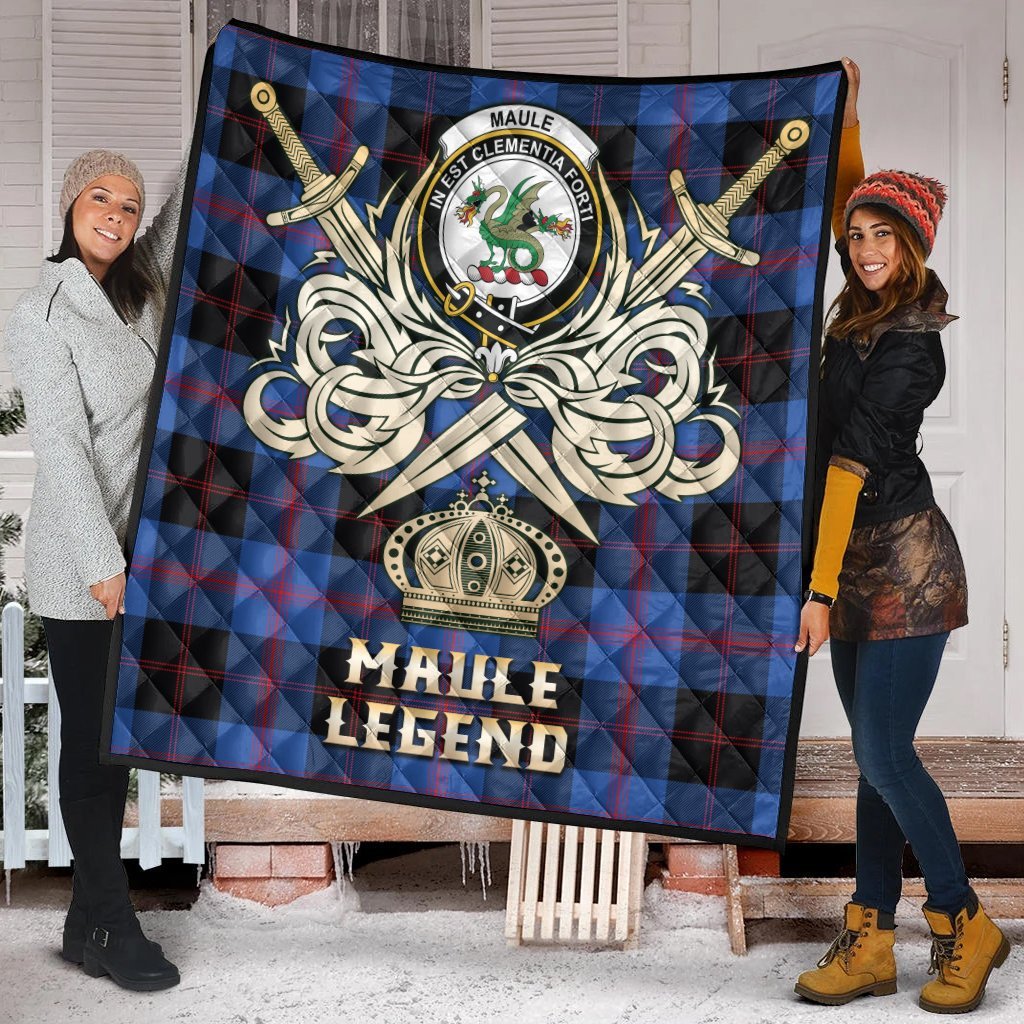 Maule Tartan Crest Legend Gold Royal Premium Quilt