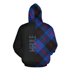 Maule Tartan Hoodie Half of Me - Cross Style