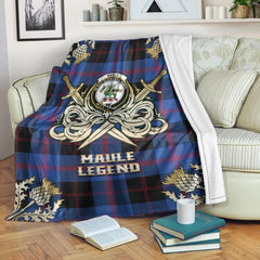 Maule Tartan Gold Courage Symbol Blanket