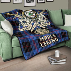 Maule Tartan Crest Legend Gold Royal Premium Quilt