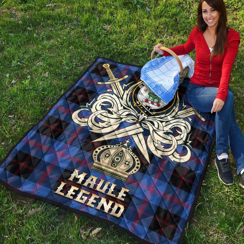 Maule Tartan Crest Legend Gold Royal Premium Quilt