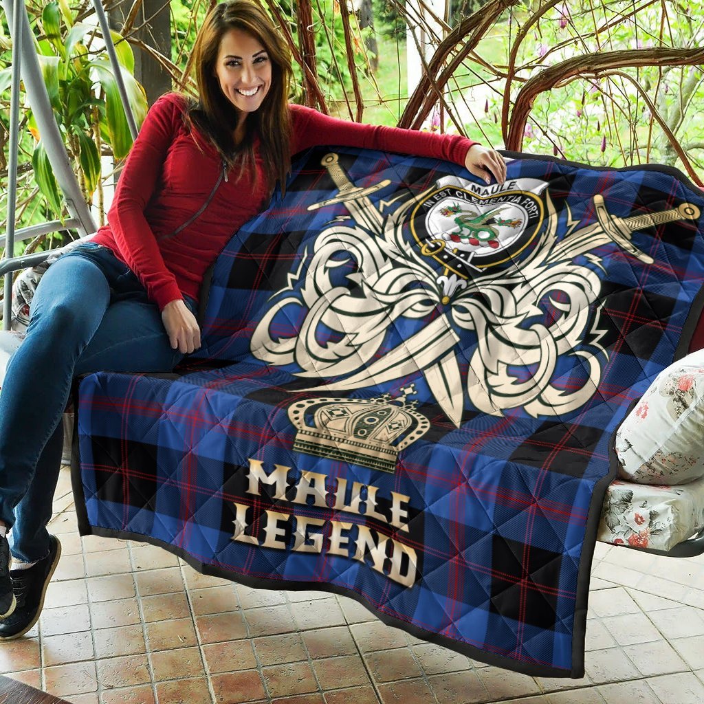 Maule Tartan Crest Legend Gold Royal Premium Quilt