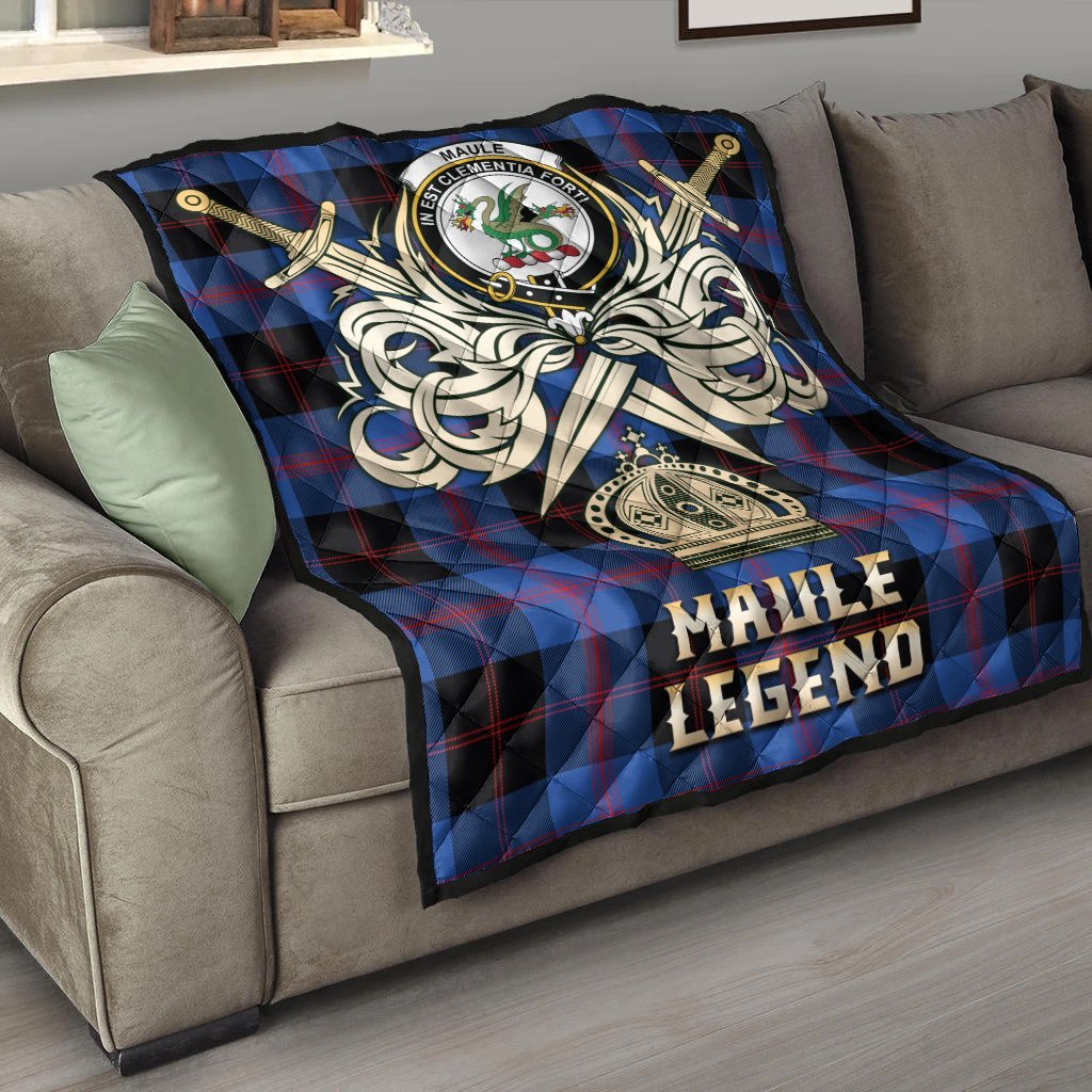 Maule Tartan Crest Legend Gold Royal Premium Quilt