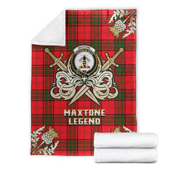 Maxtone Tartan Gold Courage Symbol Blanket