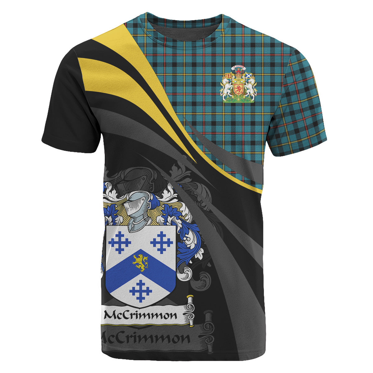 McCrimmon Ancient Tartan T-Shirt - Royal Coat Of Arms Style