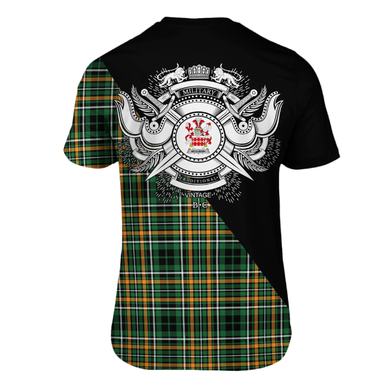 McCubbin Tartan - Military T-Shirt