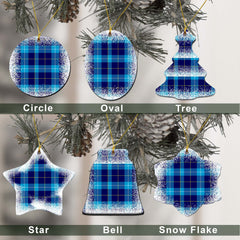 McKerrell Tartan Christmas Ceramic Ornament - Snow Style