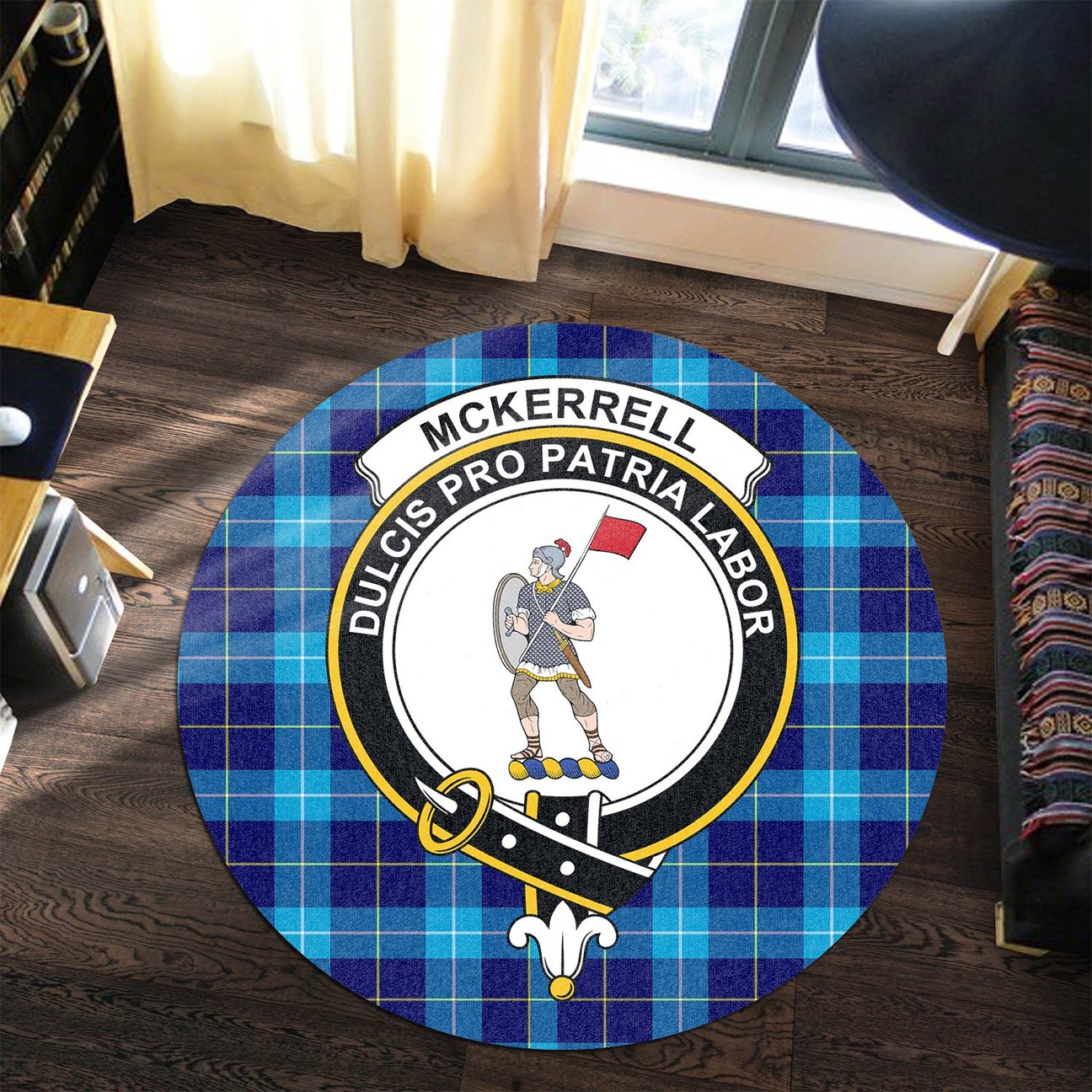 McKerrell Tartan Crest Round Rug