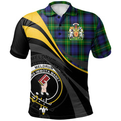 Meldrum Tartan Polo Shirt - Royal Coat Of Arms Style