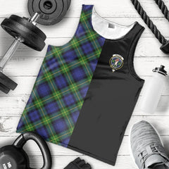 Meldrum Tartan Crest Men's Tank Top - Cross Style