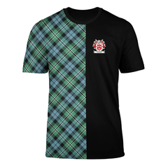 Melville Tartan Coat Of Arms T-Shirt Half of Me - Cross Style