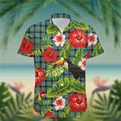 Melville Tartan Hawaiian Shirt Hibiscus, Coconut, Parrot, Pineapple - Tropical Garden Shirt