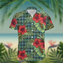 Melville Tartan Hawaiian Shirt Hibiscus, Coconut, Parrot, Pineapple - Tropical Garden Shirt