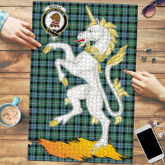 Melville Tartan Crest Unicorn Scotland Jigsaw Puzzles