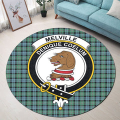 Melville Tartan Crest Round Rug