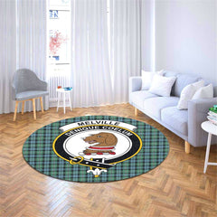 Melville Tartan Crest Round Rug