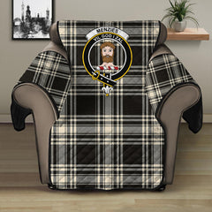 Menzies Black & White Ancient Tartan Crest Sofa Protector