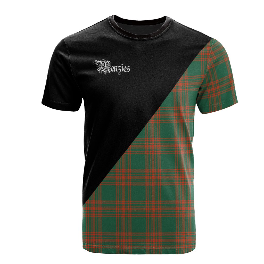 Menzies Green Ancient Tartan - Military T-Shirt