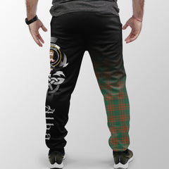 Menzies Green Ancient Tartan Crest Jogger Sweatpants - Alba Celtic Style