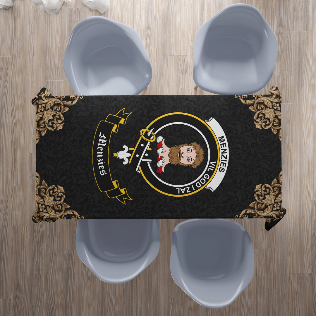 Menzies Crest Tablecloth - Black Style