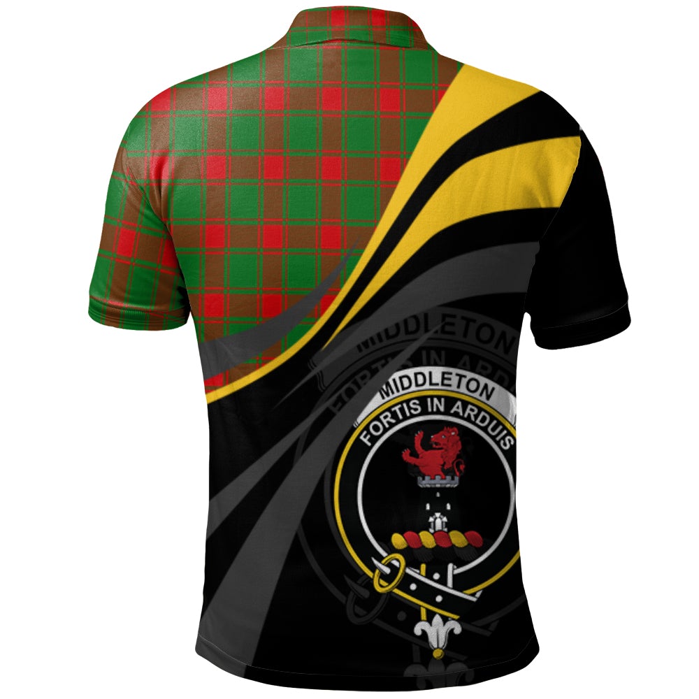 Middleton Modern Tartan Polo Shirt - Royal Coat Of Arms Style