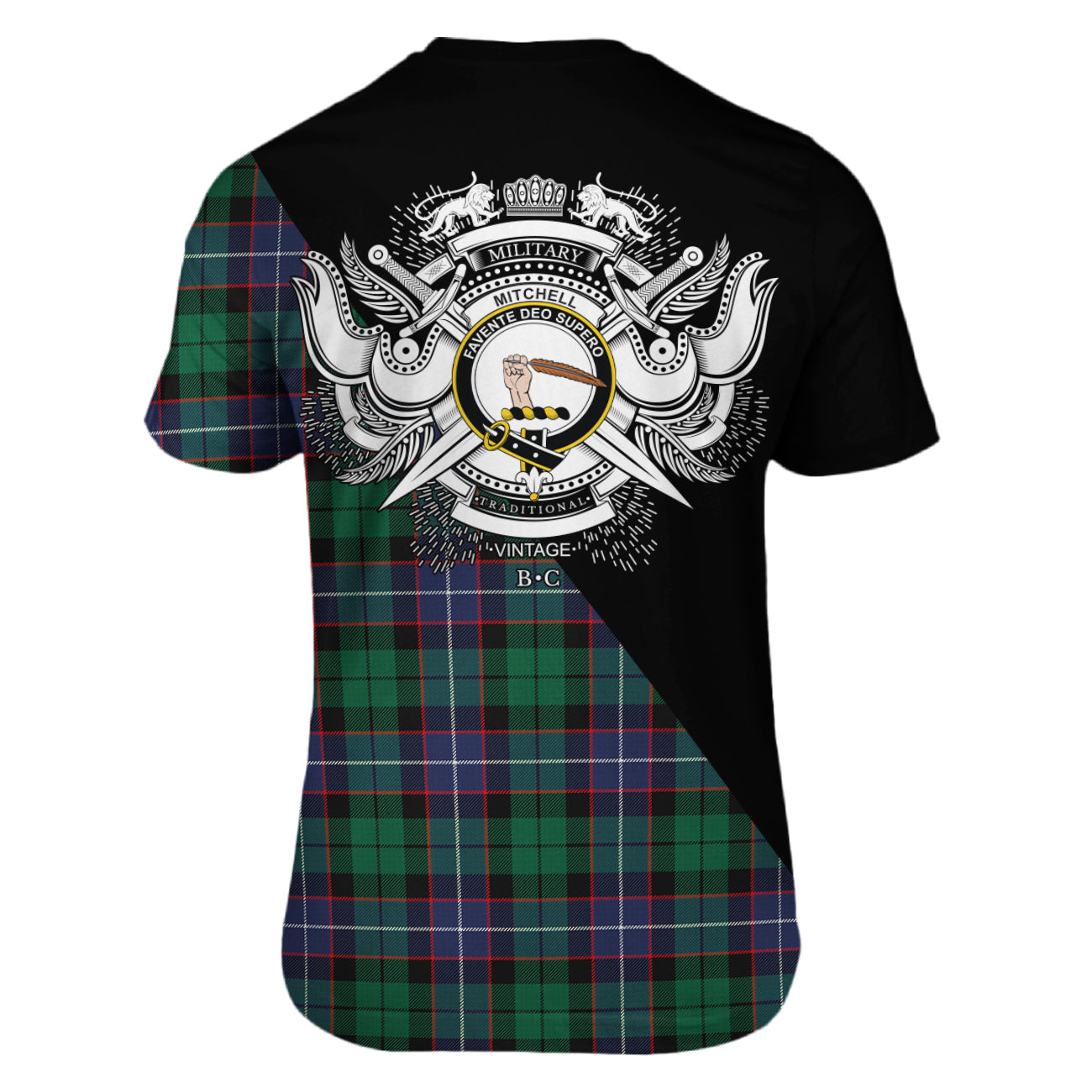 Mitchell Modern Tartan - Military T-Shirt