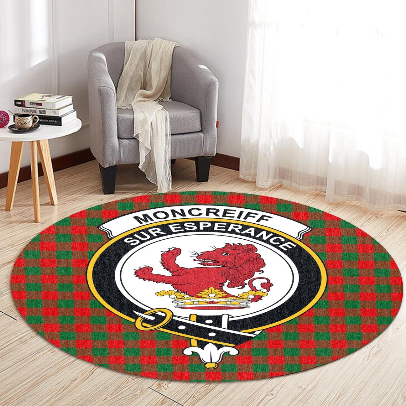 Moncrieff Tartan Crest Round Rug