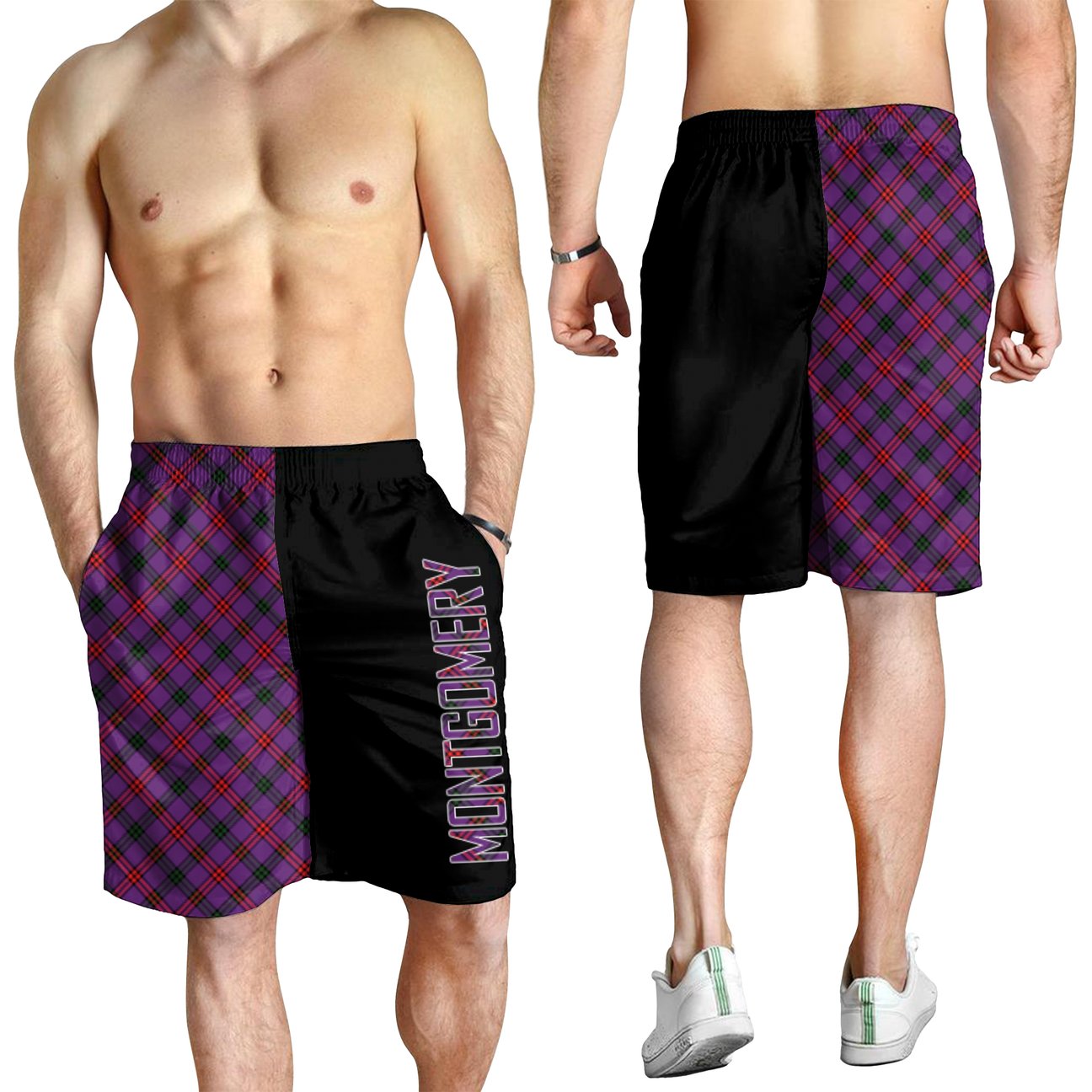 Montgomery Modern Tartan Crest Men's Short - Cross Style