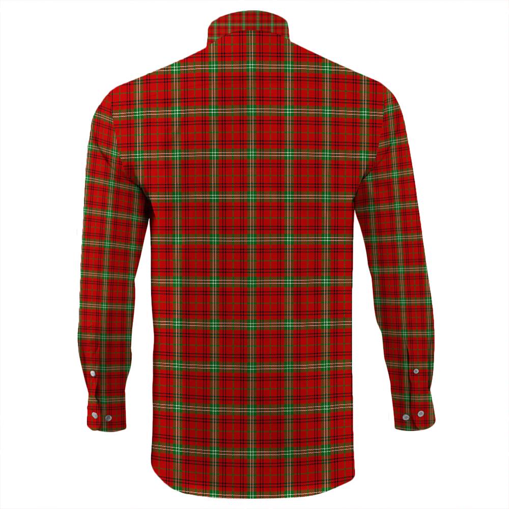 Morrison Red Modern Tartan Long Sleeve Button Shirt