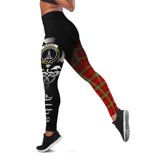 Morrison Red Modern Tartan Leggings - Alba Celtic Style