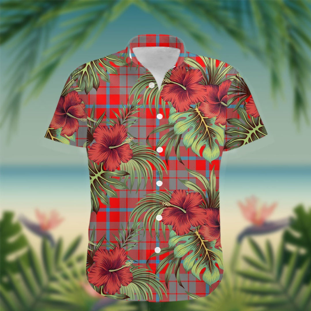 Moubray Tartan Hawaiian Shirt Hibiscus, Coconut, Parrot, Pineapple - Tropical Garden Shirt