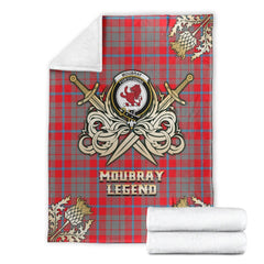 Moubray Tartan Gold Courage Symbol Blanket