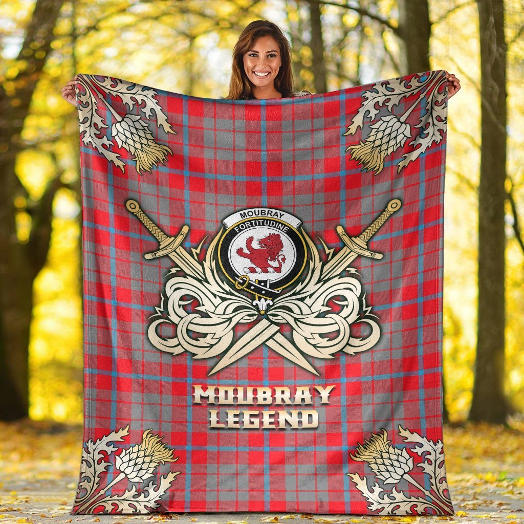 Moubray Tartan Gold Courage Symbol Blanket